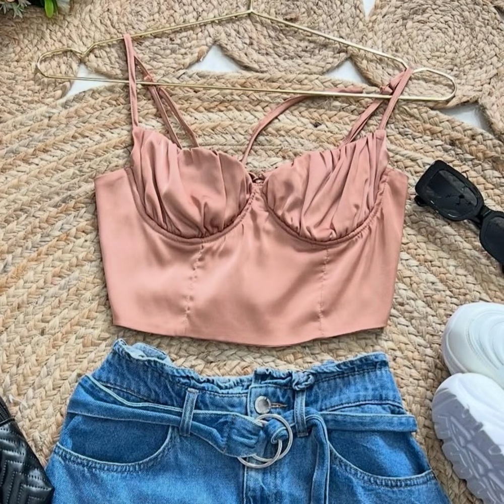 Kendall & Kylie Pink Ruffle Blouse